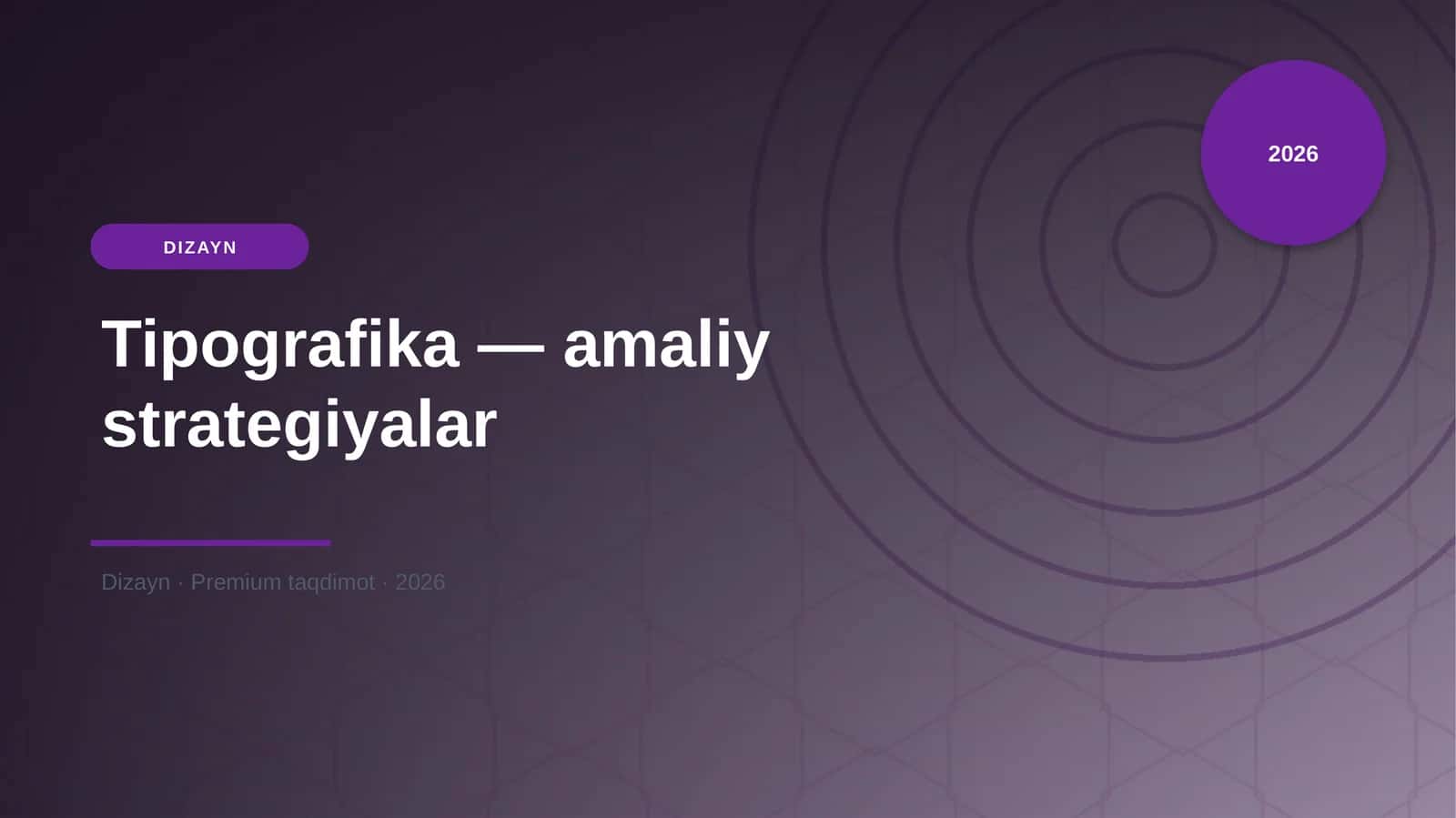 Tipografika — amaliy strategiyalar