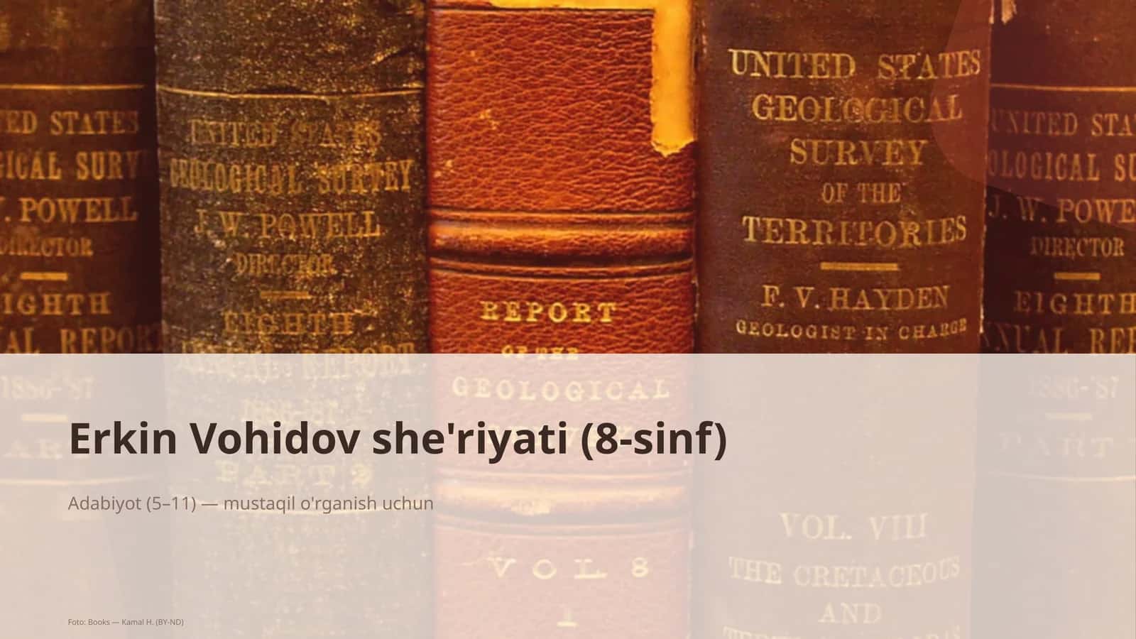 Erkin Vohidov she'riyati (8-sinf)