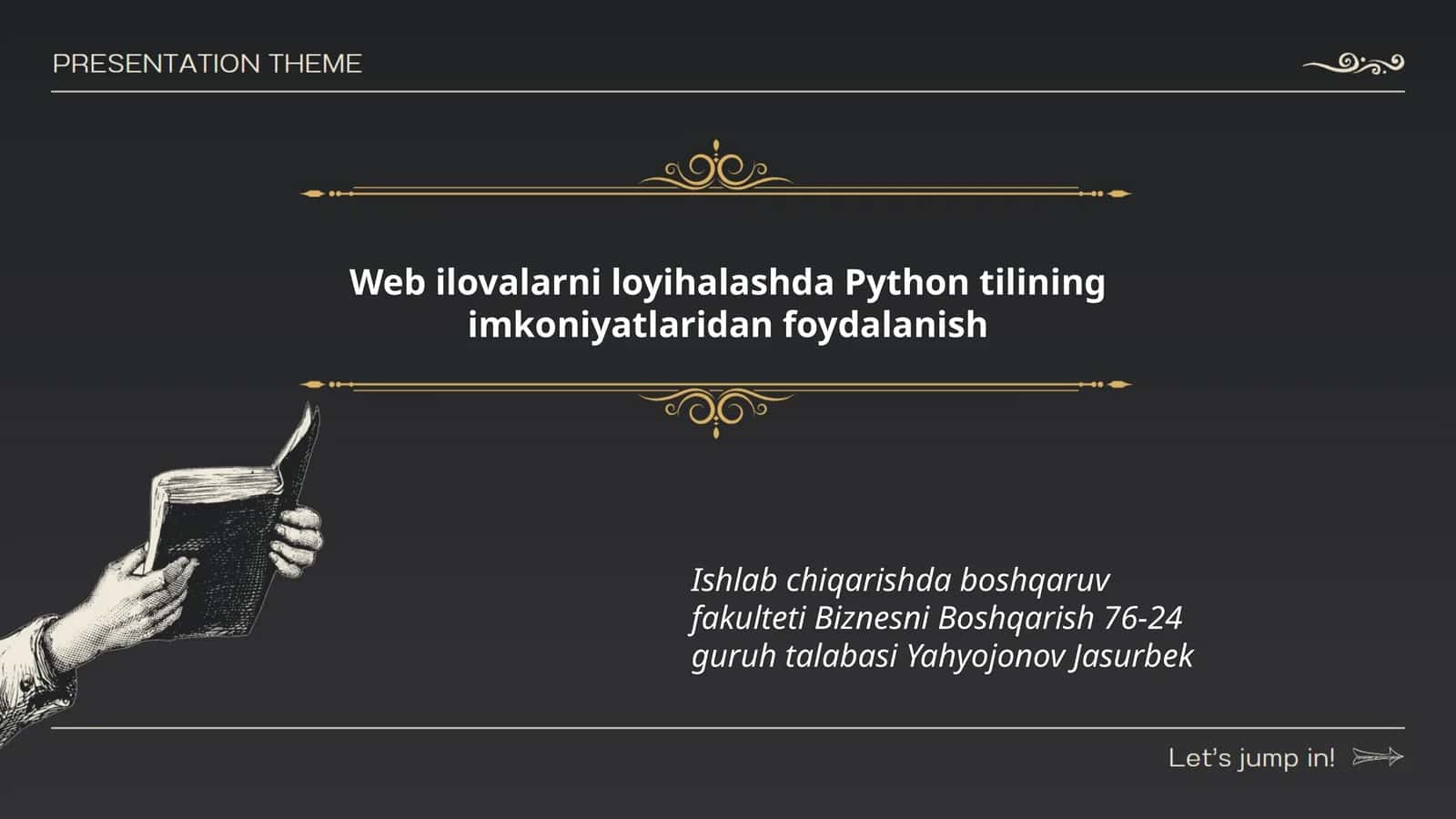 Web ilovalarni loyihalashda Python tilining imkoniyatlaridan foydalanish