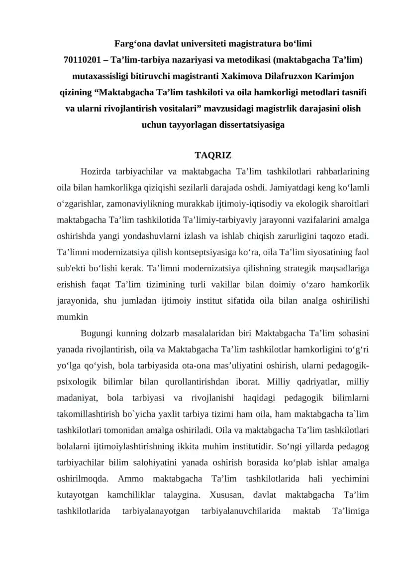 Ta'lim-tarbiya nazariyasi va metodikasi