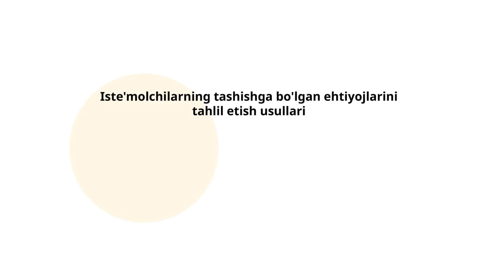 Iste'molchilarning tashishga bo'lgan ehtiyojlarini tahlil etish usullari