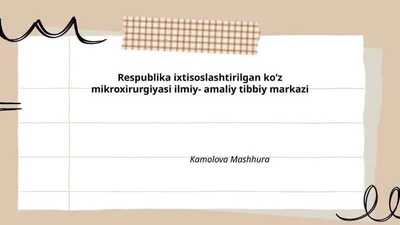 Respublika ixtisoslashtirilgan koʻz mikroxirurgiyasi ilmiy- amaliy tibbiy markazi