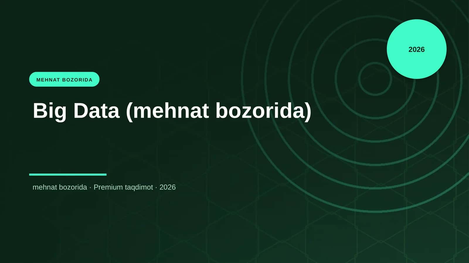 Big Data (mehnat bozorida)