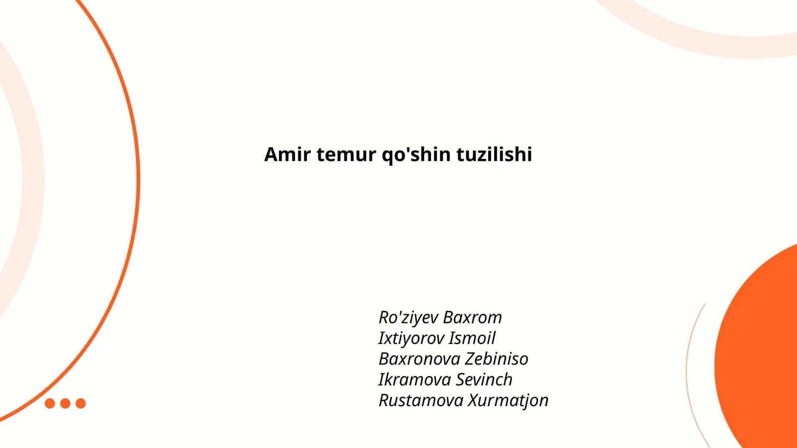 Amir temur qo'shin tuzilishi