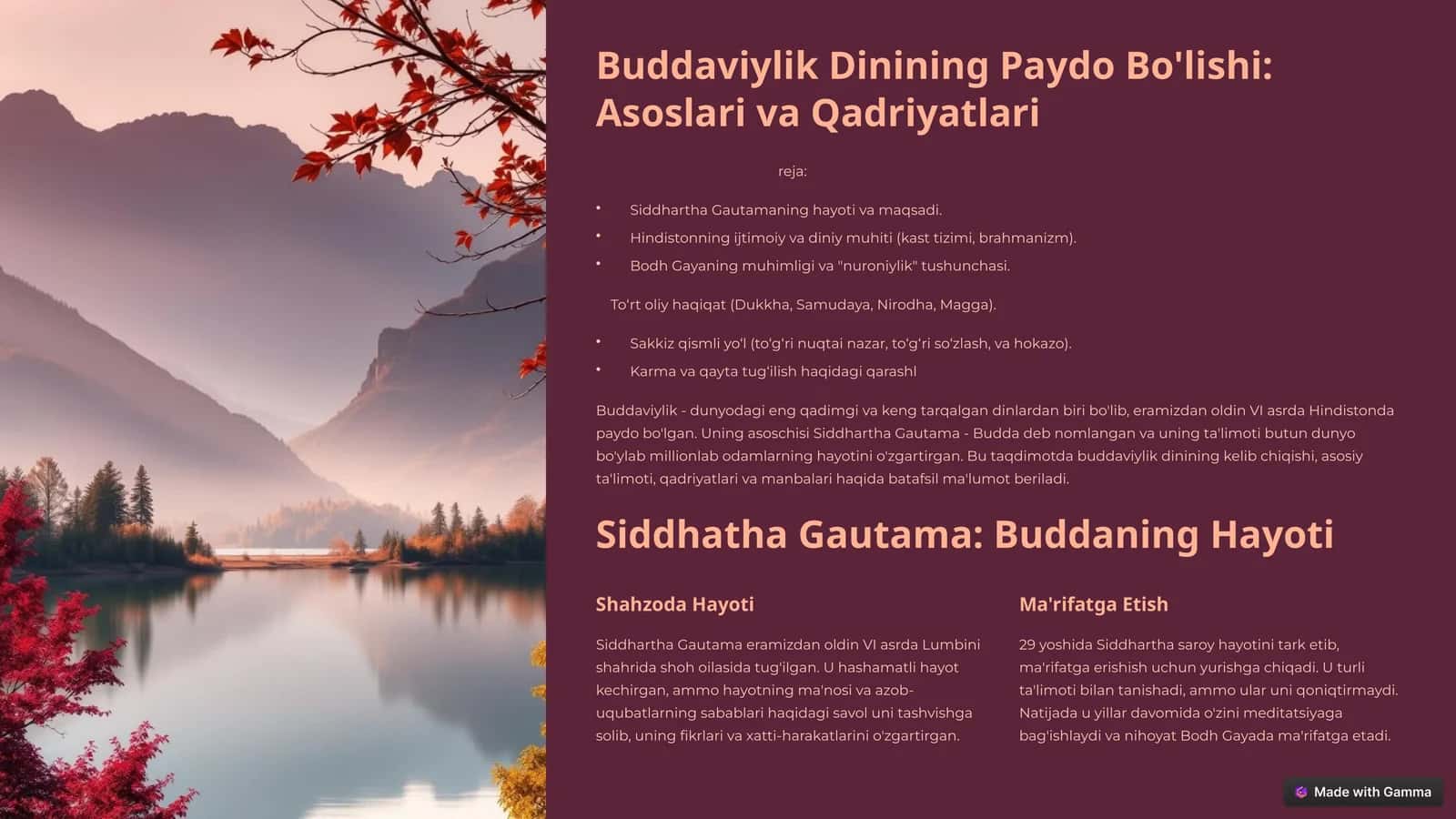 Buddaviylik Dinining Paydo Bo'lishi: Asoslari va Qadriyatlari