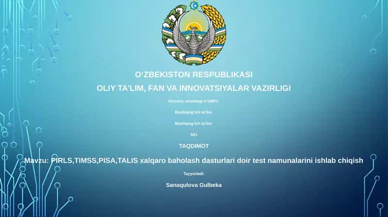 Xalqaro Hatiy PIRLS, TIMSS, PISA, TALIS