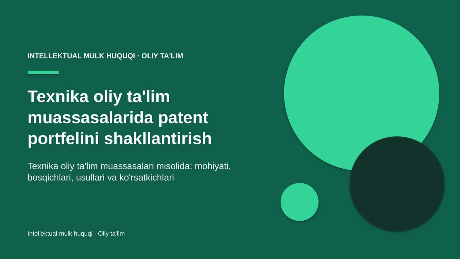 texnika oliy ta'lim muassasalarida patent portfelini shakllantirish 7689