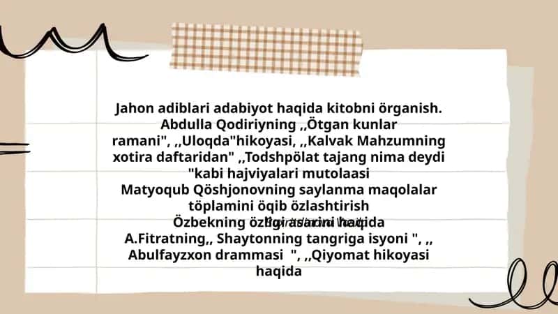 Jahon adiblari adabiyot haqida kitob