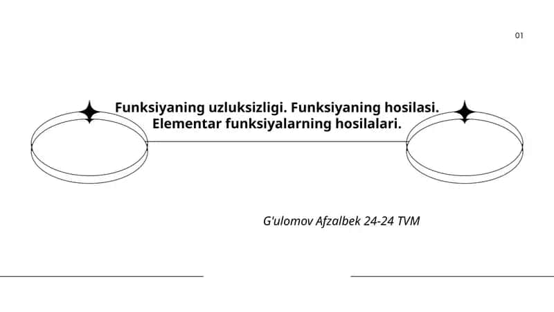 Elementar funksiyalarning hosilalari