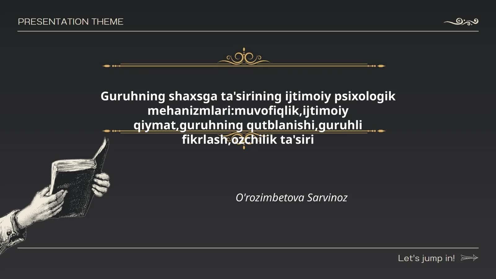 Guruhning shaxsga ta'sirining ijtimoiy psixologik mehanizmlari