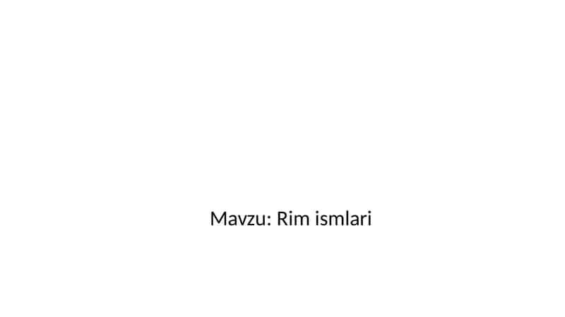 Rim ismlari