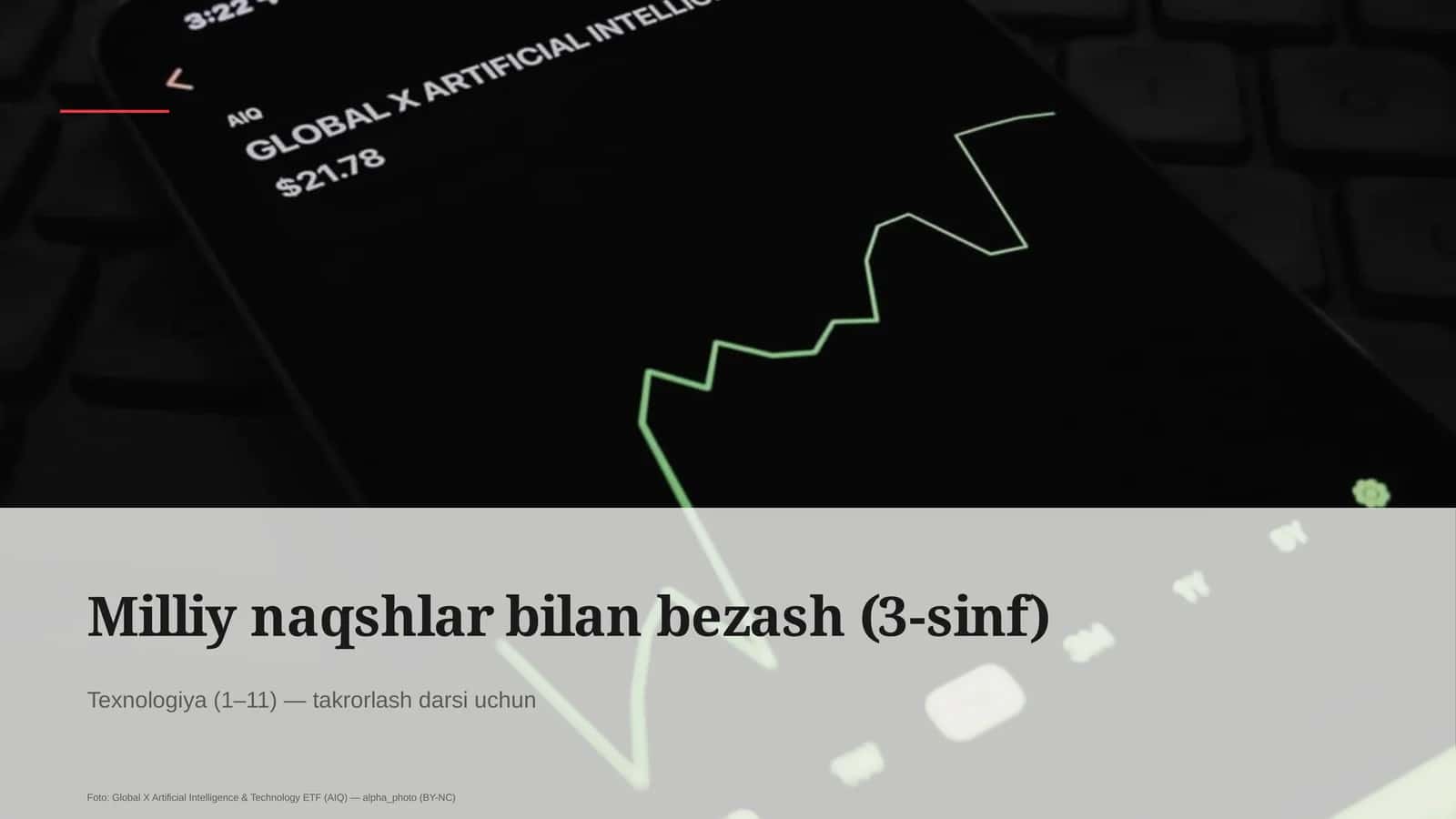 Milliy naqshlar bilan bezash (3-sinf)
