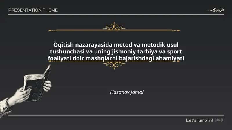 O'qitish nazariyasida metod tushunchasi