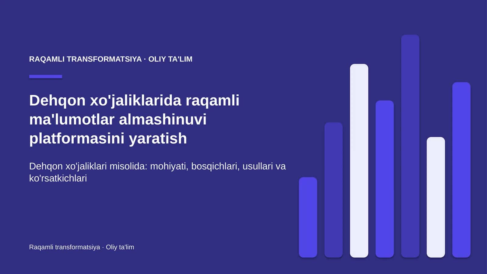 dehqon xo'jaliklarida raqamli ma'lumotlar almashinuvi platformasini yaratish 2183