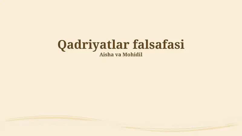 Qadriyatlar falsafasi