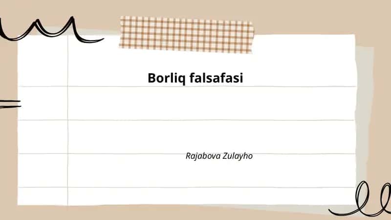 Borliq falsafasi