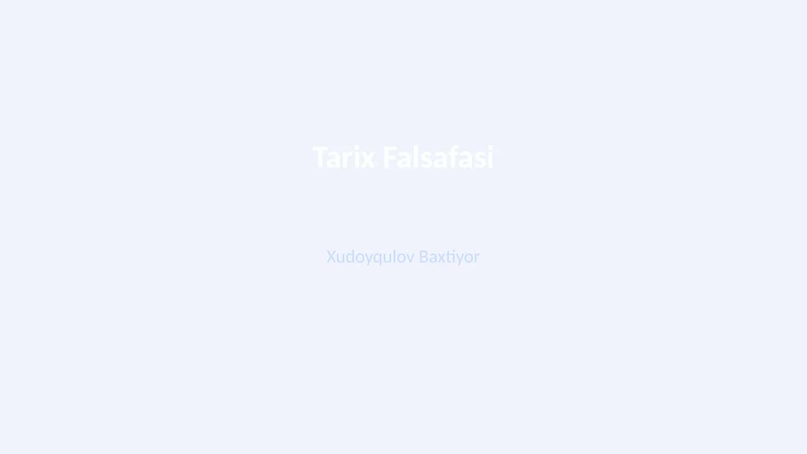 Tarix Falsafasi