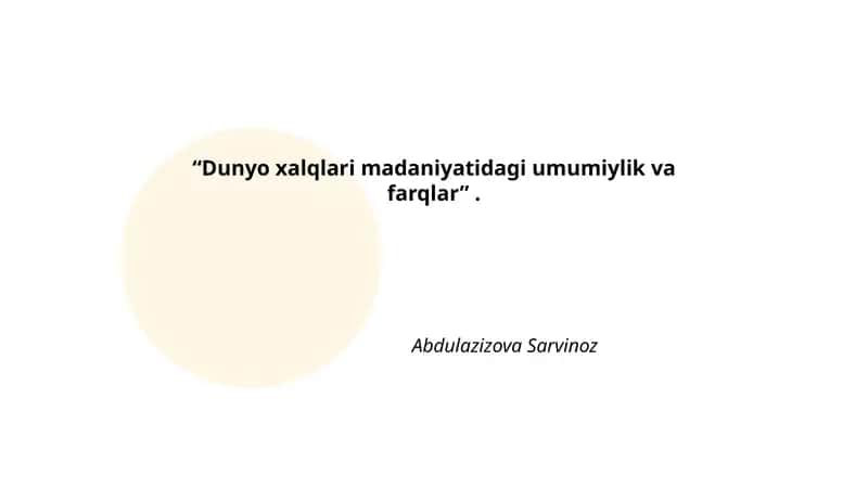 Diniy e'tiqod va ibodat amaliyotlari