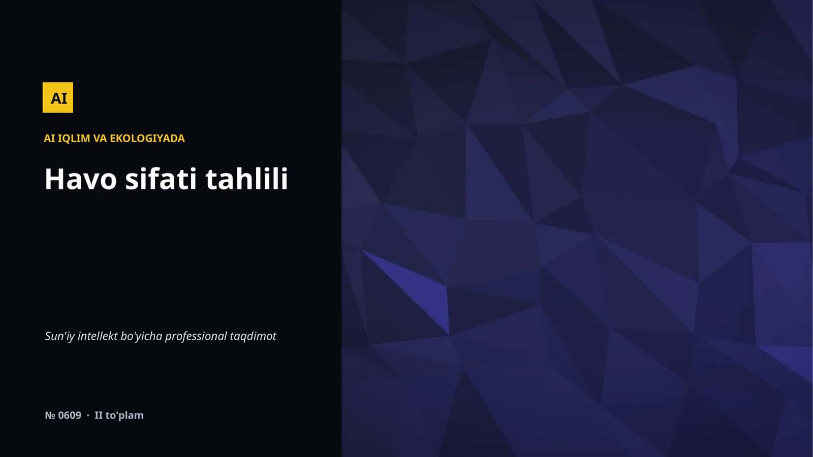 Iqlim va ekologiyada AI
