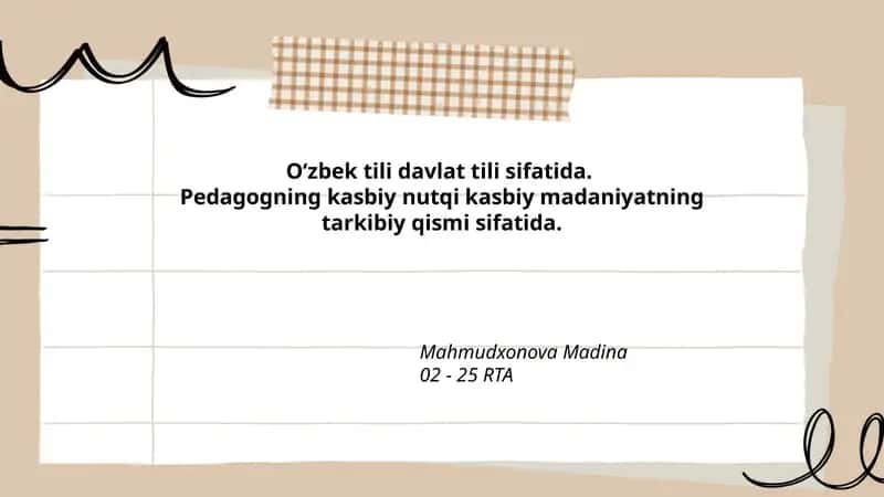 Oʻzbek tili davlat tili sifatida