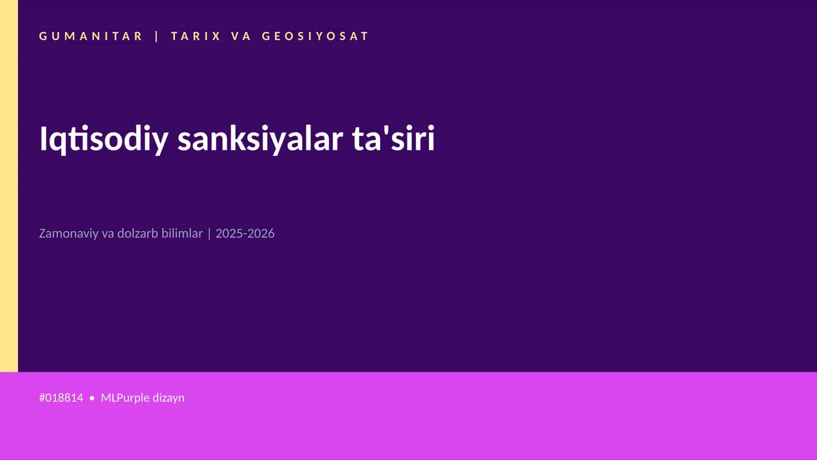 Iqtisodiy sanksiyalar ta'siri
