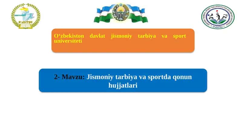 Jismoniy tarbiya va sport qonun hujjatlari