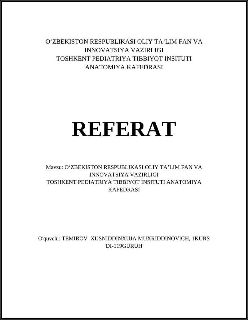 Anatomiya fanining rivojlanish tarixi