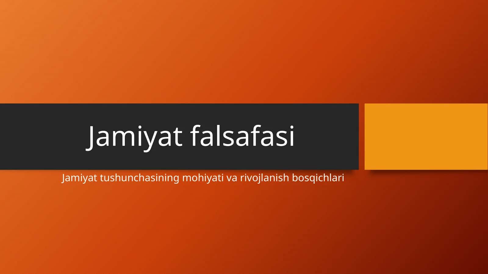Jamiyat falsafasi