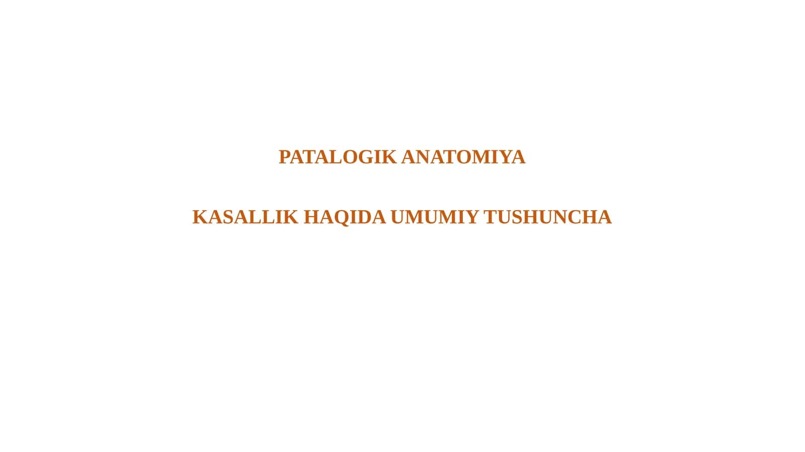 kasallik haqida