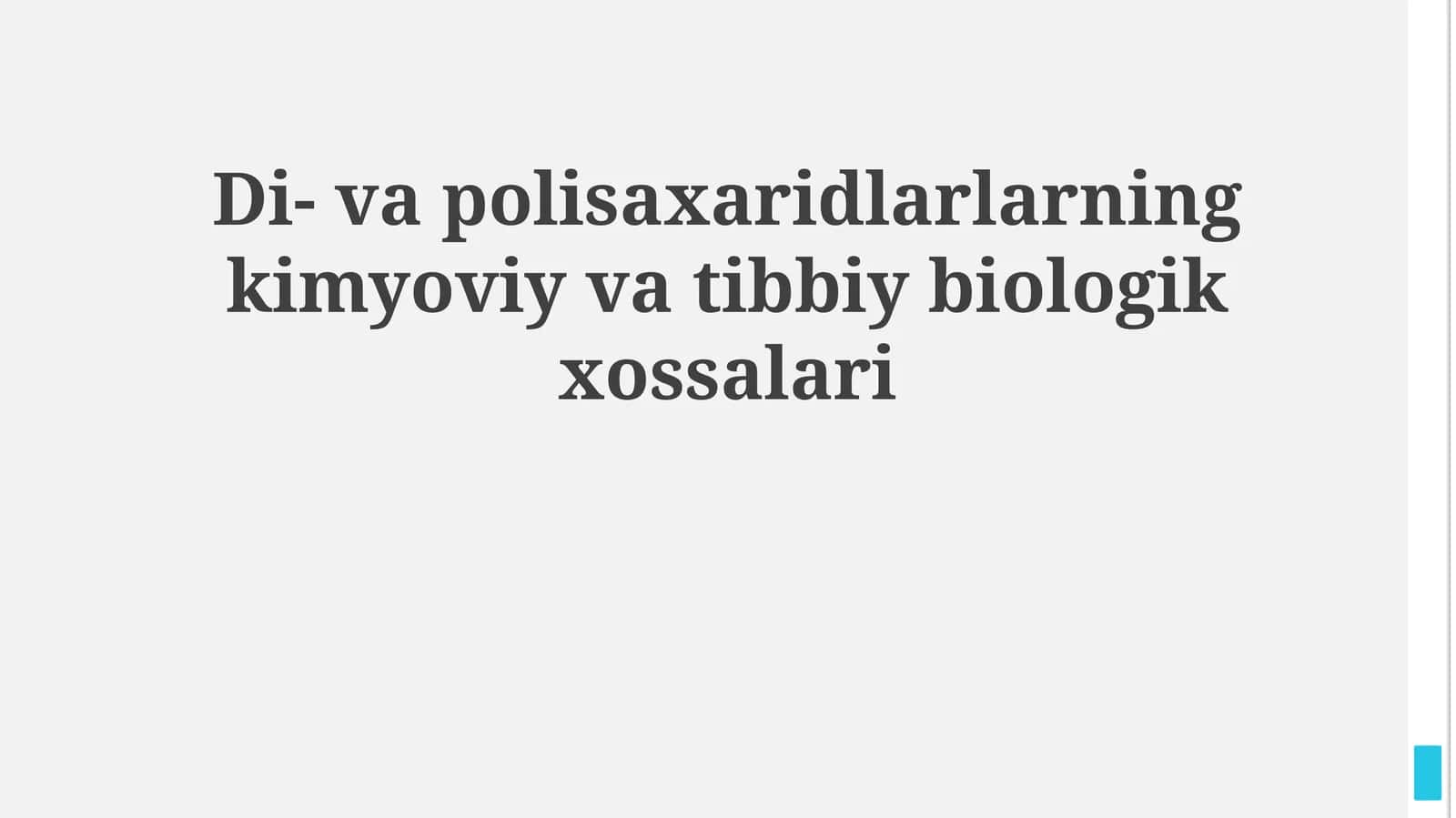 Di- va polisaxaridlarlarning kimyoviy va tibbiy biologik xossalari