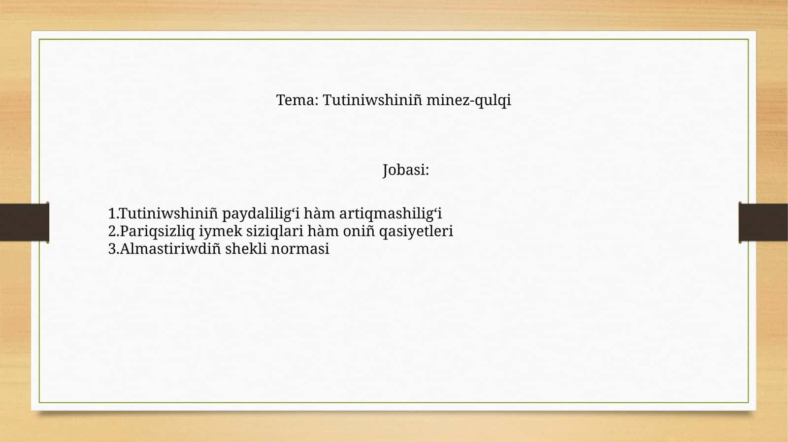 Tutiniwshiniñ minez-qulqi