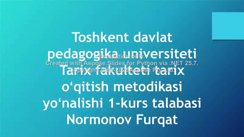 Toshkent davlat pedagogika universiteti