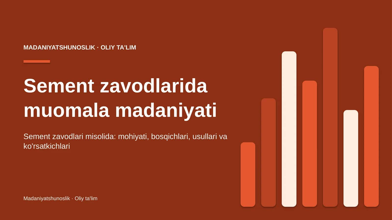 Sement zavodlari misolida: mohiyati, bosqichlari, usullari va ko'rsatkichlari
