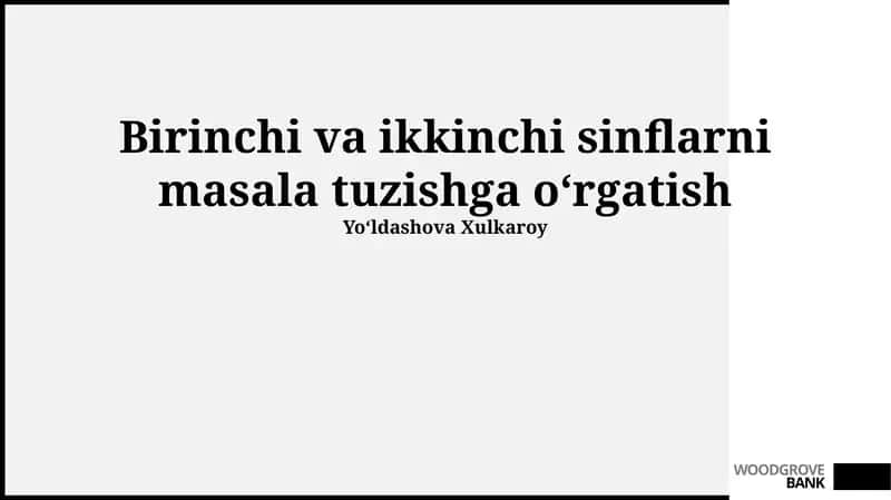 So'z masalalari tuzish