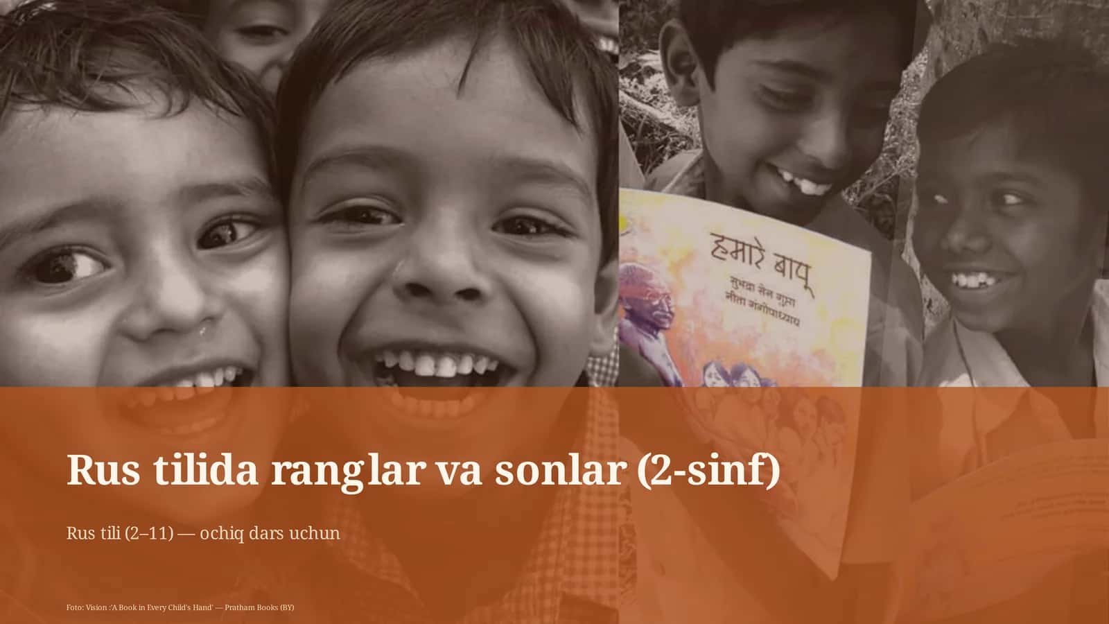 Rus tilida ranglar va sonlar (2-sinf)