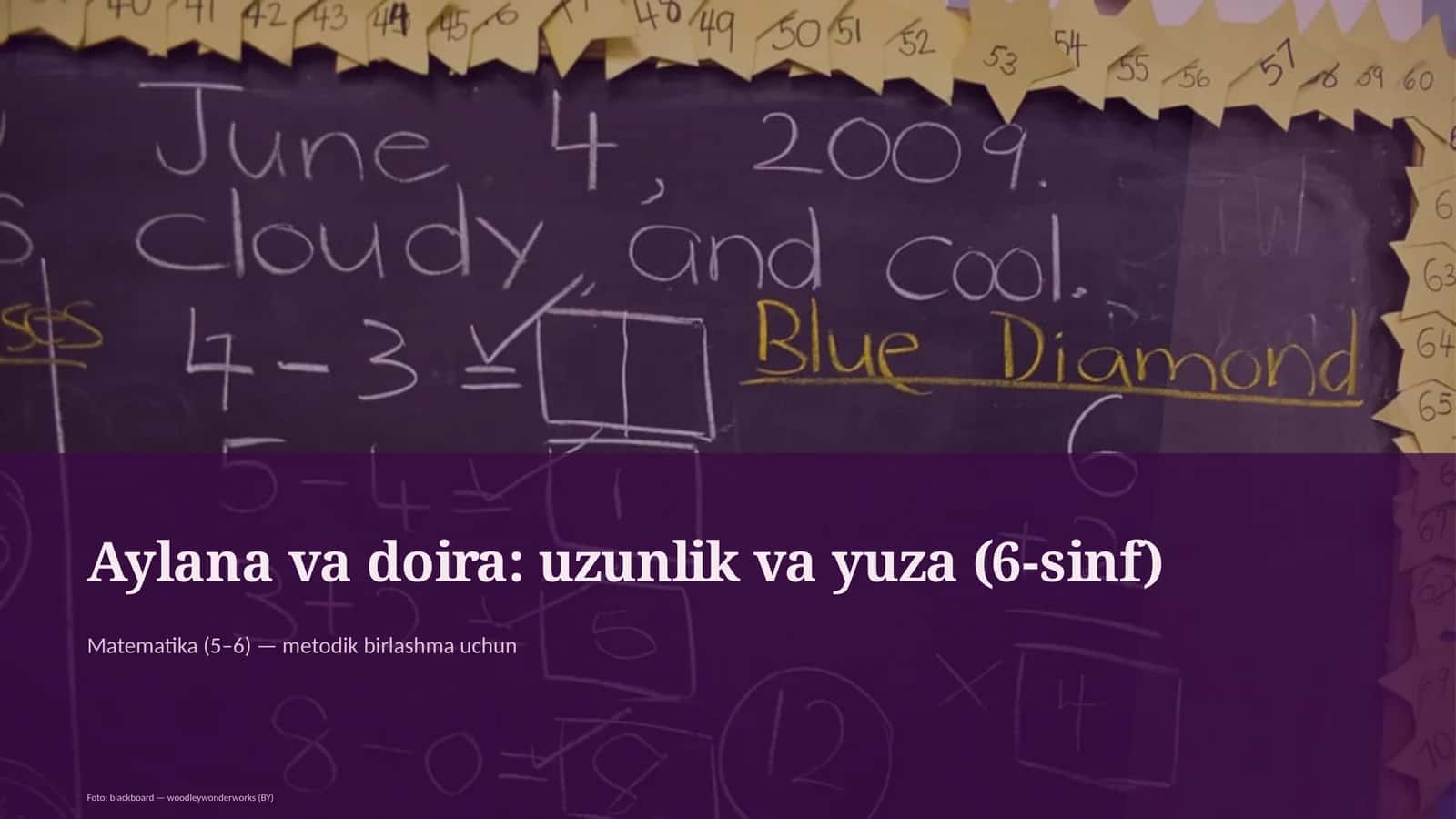 Aylana va doira: uzunlik va yuza (6-sinf)