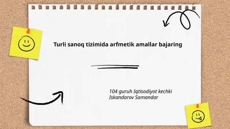 Ikkilik sanoq tizimida arifmetik amallar