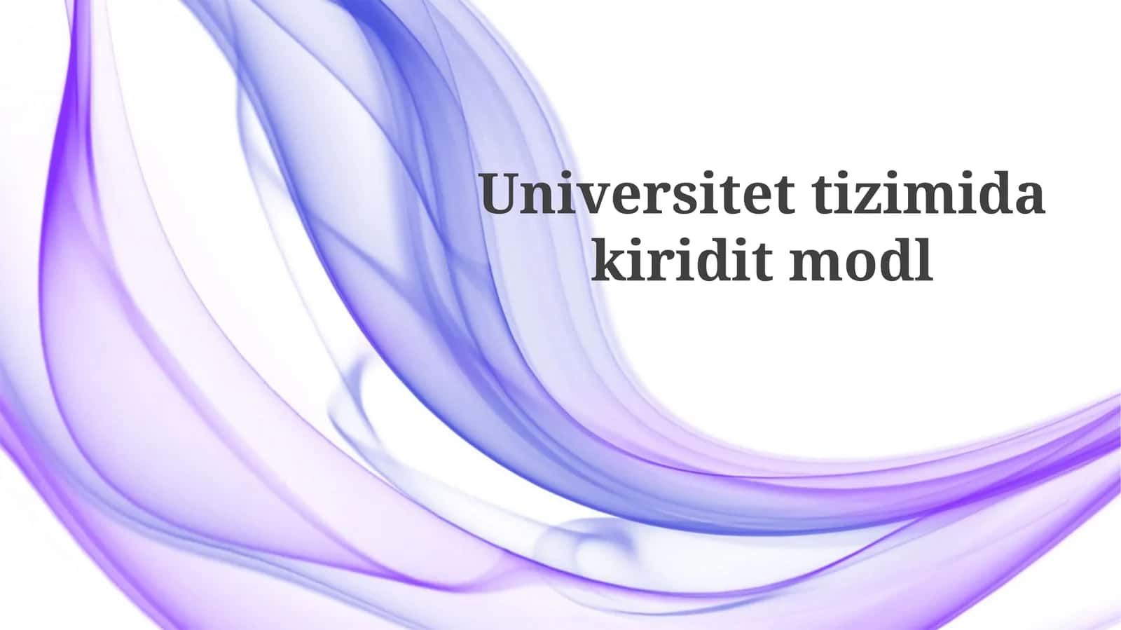Universitetlarda Kredit Tizimining Tarixi