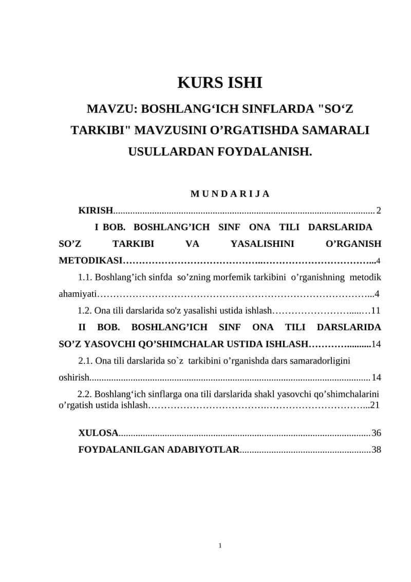 Ot so'z turkumi mavzusi
