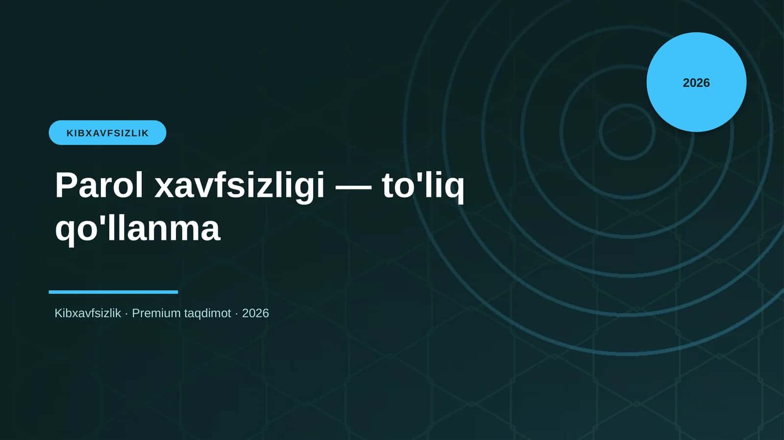 Parol xavfsizligi — to'liq qo'llanma