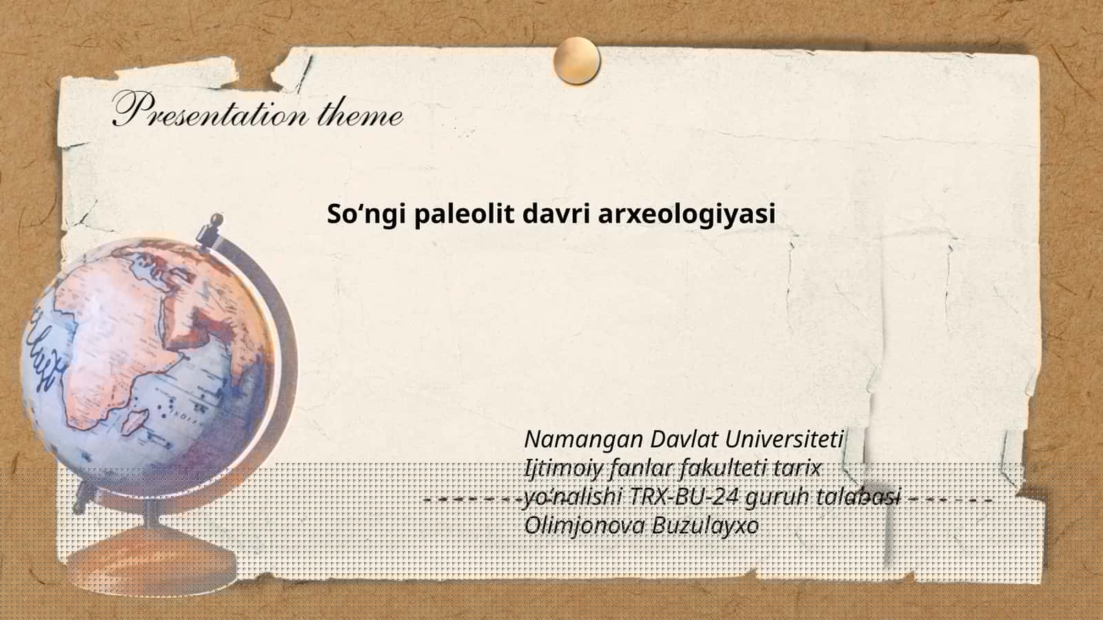 Soʻngi paleolit davri arxeologiyasi