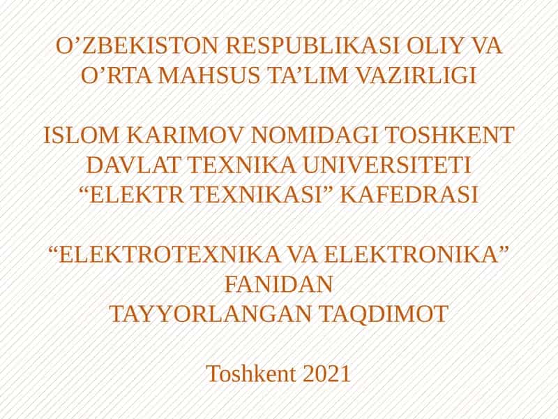 O’zgarmas tok mashinalari