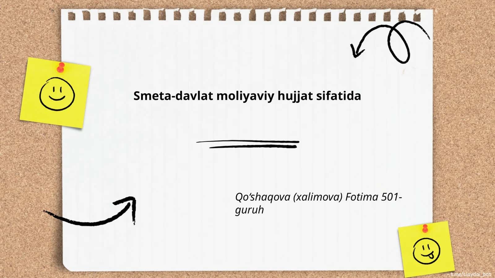 Smeta-davlat moliyaviy hujjat sifatida