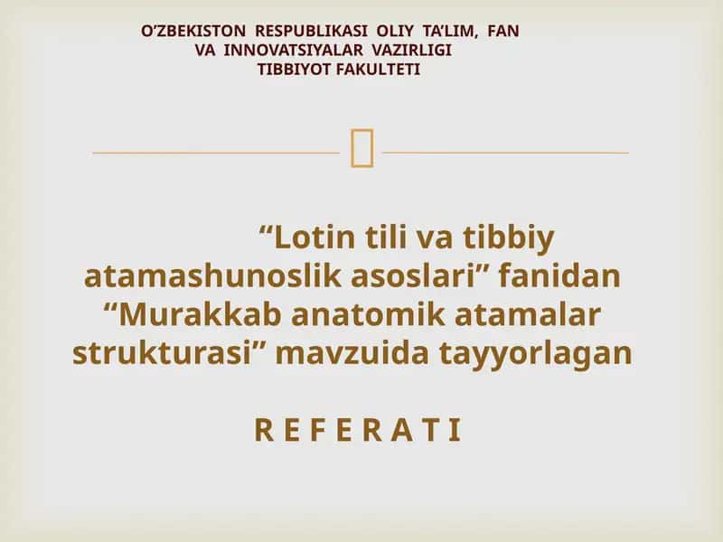 Murakkab anatomikatamalar strukturasi