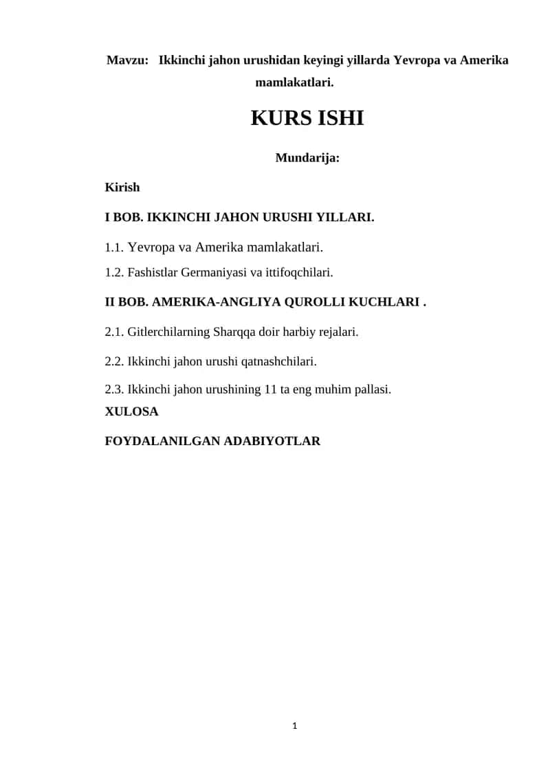 Ikkinchi jahon urushi