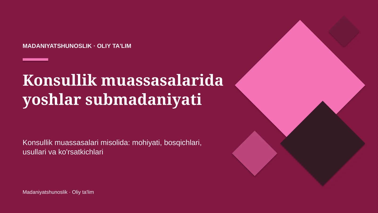Konsullik muassasalarida yoshlar submadaniyati