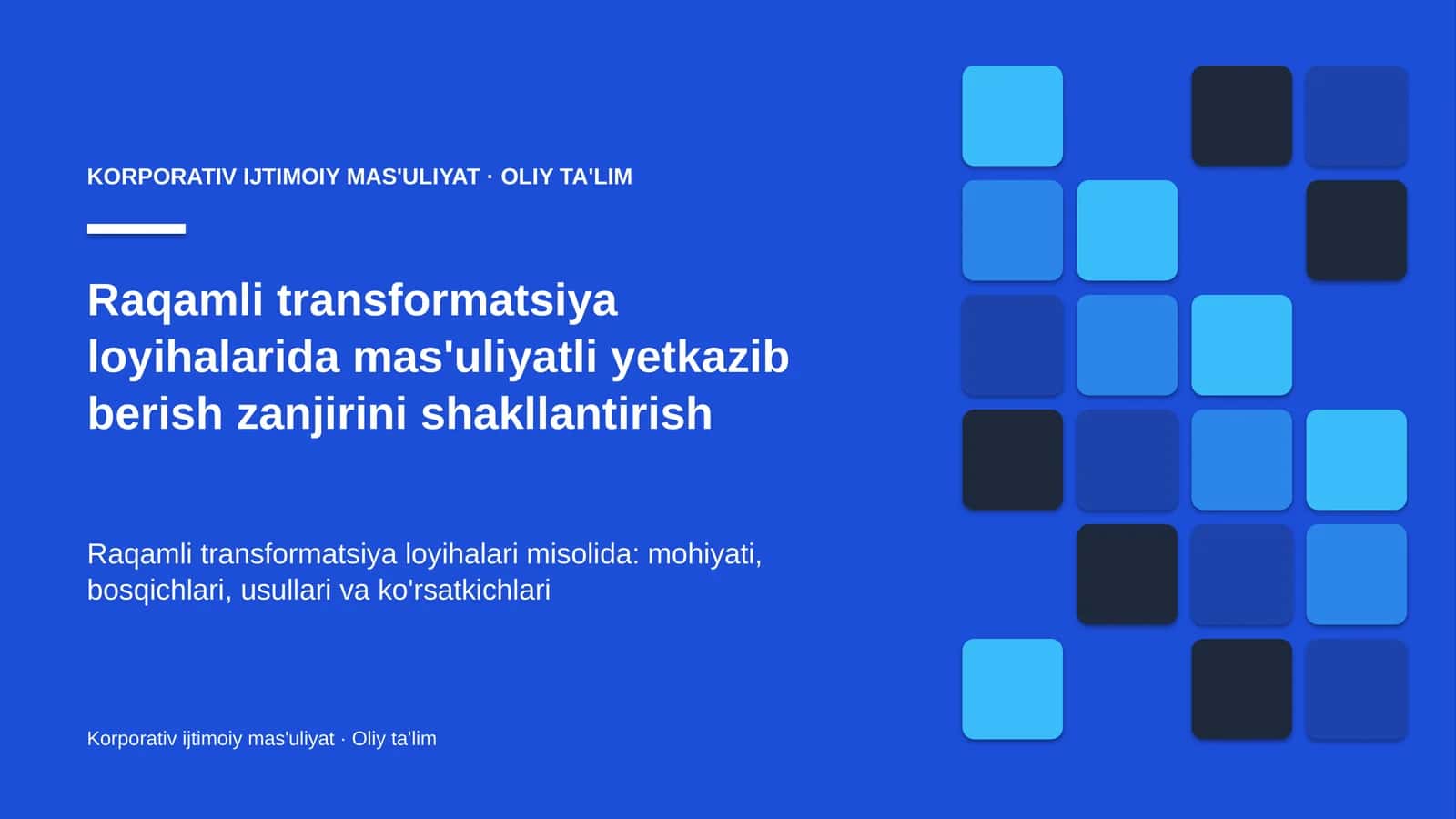 raqamli transformatsiya loyihalarida mas'uliyatli yetkazib berish zanjirini shakllantirish 5875