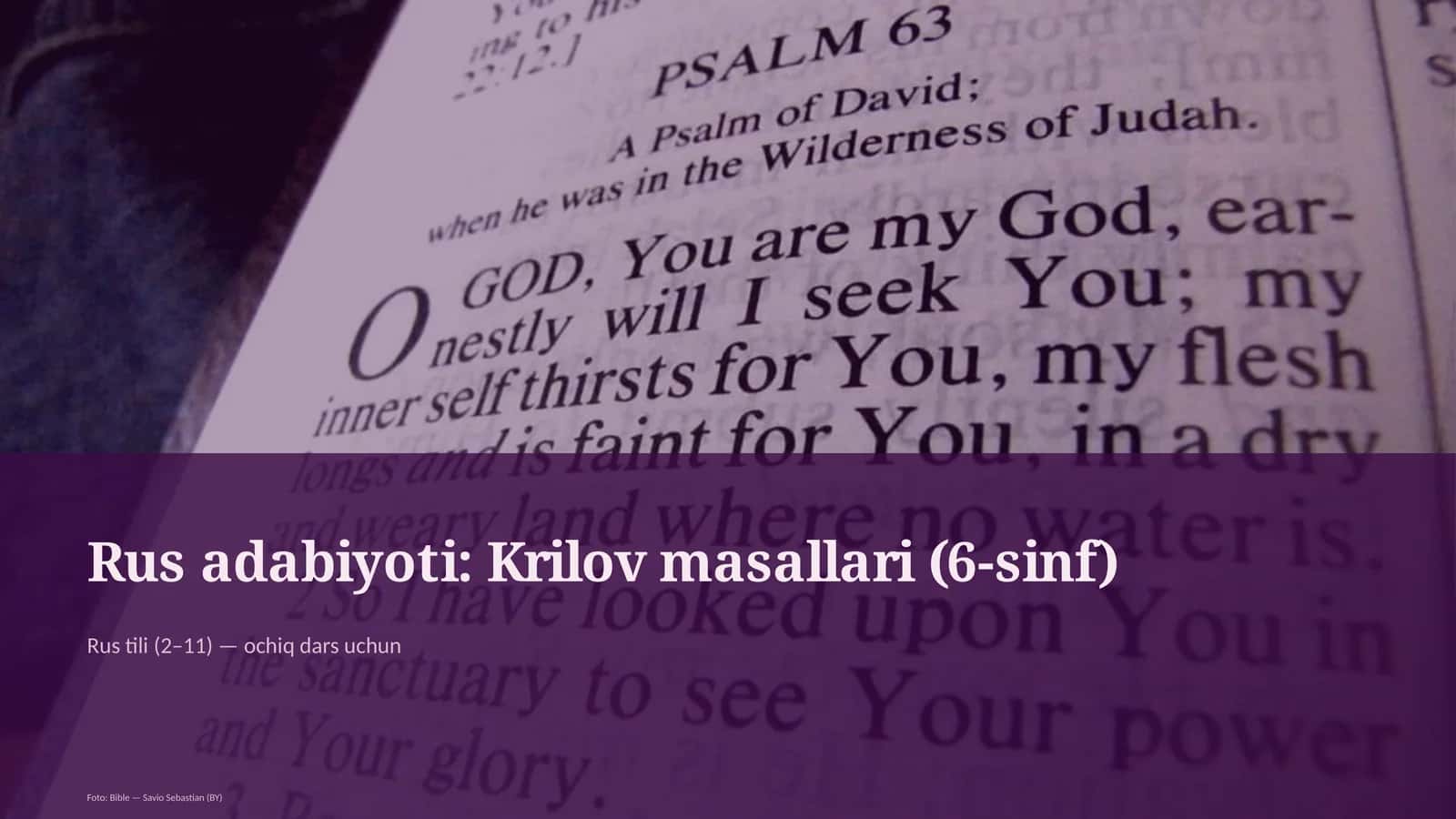 Rus adabiyoti: Krilov masallari (6-sinf)