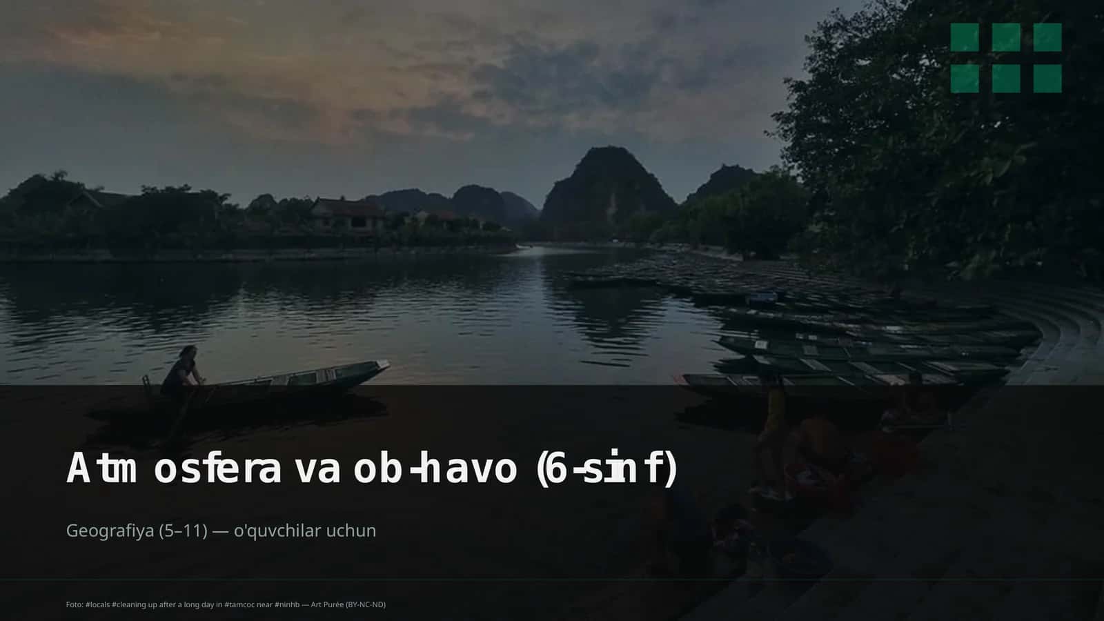 Atmosfera va ob-havo (6-sinf)