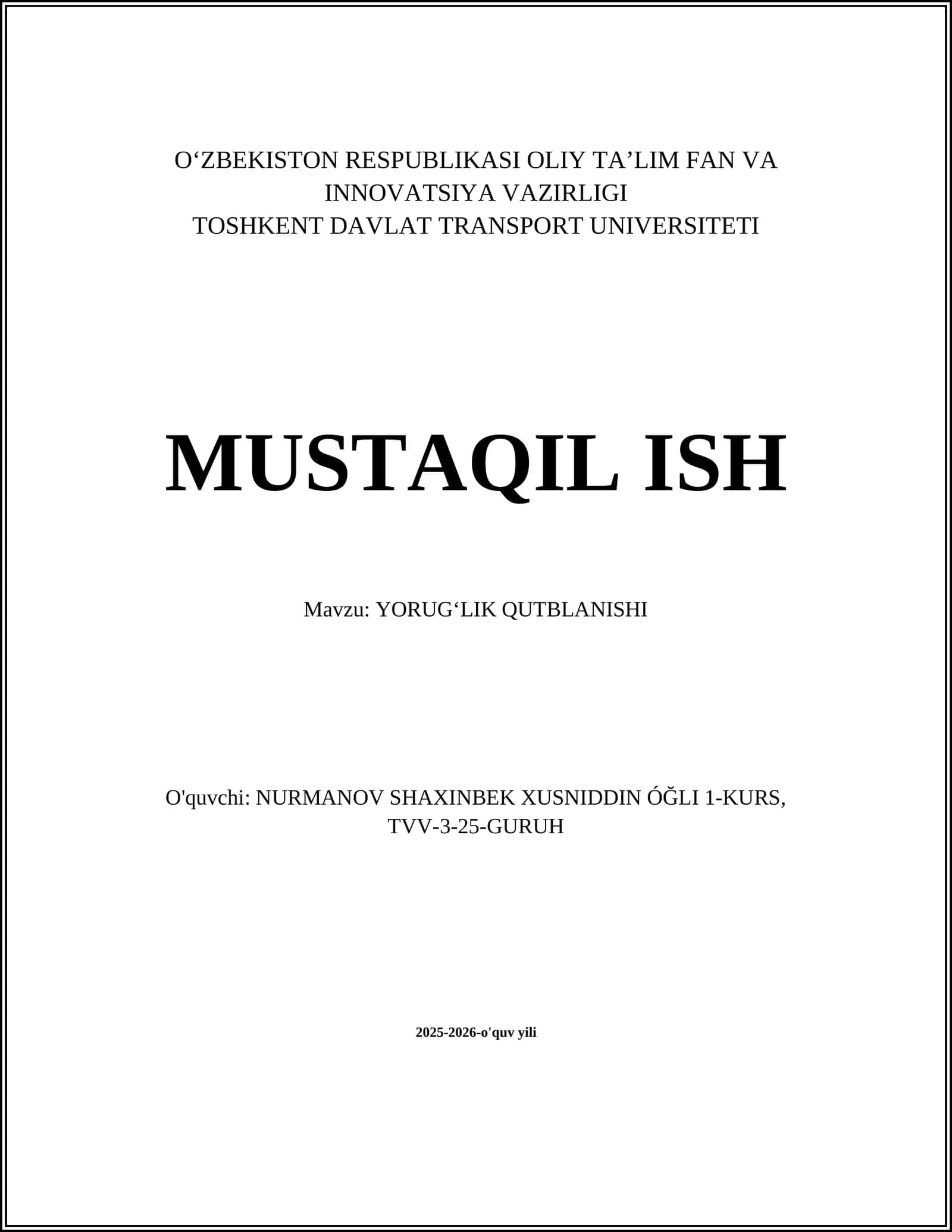Yorugʻlik Qutblanishi